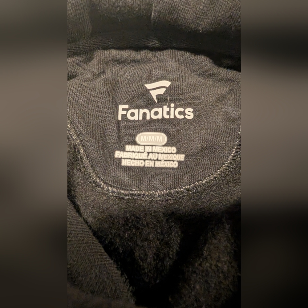 New Orleans Saints Fanatics NFL Black Hoodie Size Medium Cotton Polyester Blend - Picture 3 of 14